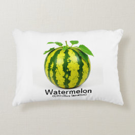 Wassermelone auf weißem Grund Dekokissen