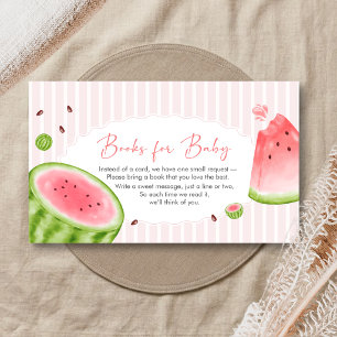 Wassermelone Baby Shower Bücher für Baby Begleitkarte