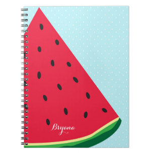 Wassermelone Blau Lustiger Sommer Individuelles Ta Notizblock