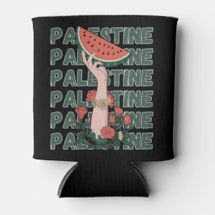 Wassermelone, Blume und Palestintext Wiederholen Dosenkühler
