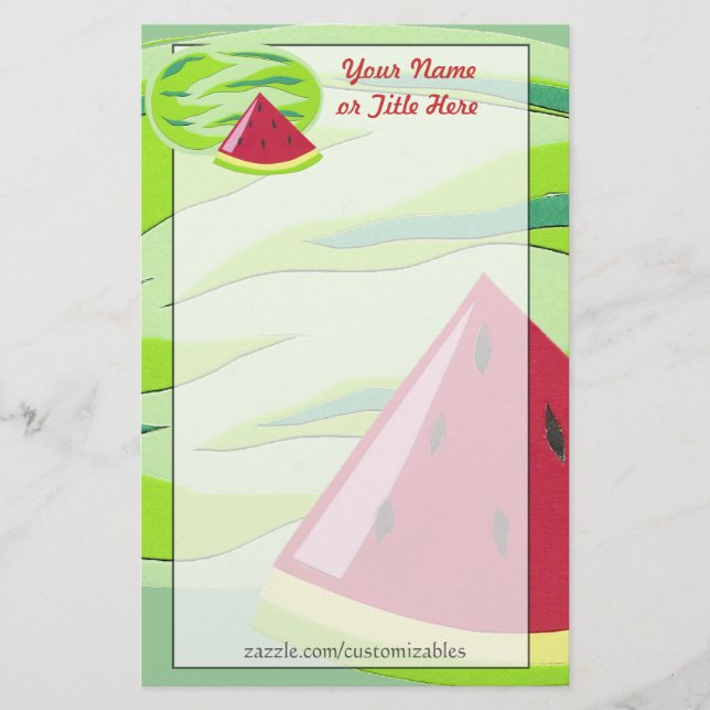 Wassermelone-Briefpapier Briefpapier (Vorderseite)