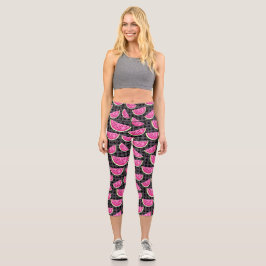 Wassermelone Capri Leggings