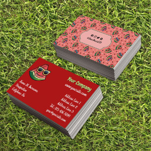 Wassermelone Cartoon Business Card Visitenkarte