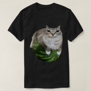 Wassermelone Cat Funny Meme Kitty Art T-Shirt