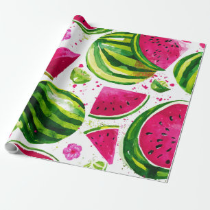 Wassermelone Cute Farbige Rosa Grün Geschenkpapier