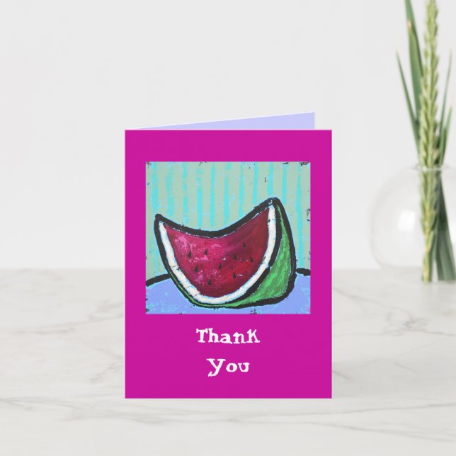 Wassermelone, danke Anmerkungskarte (Vorderseite)