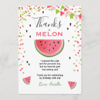 Wassermelone Danke, dass Sie die erste Karte in ei