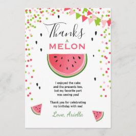 Wassermelone Danke, dass Sie die erste Karte in ei