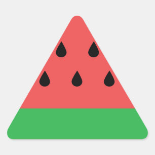 Wassermelone Dreieckiger Aufkleber