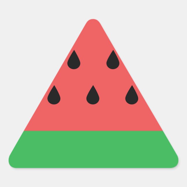 Wassermelone Dreieckiger Aufkleber (Vorderseite)