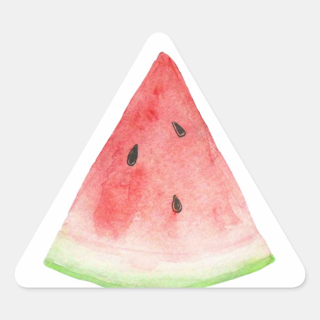 Wassermelone Dreieckiger Aufkleber (Vorderseite)
