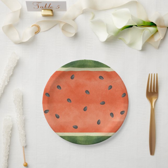 Wassermelone, egal wie Sie es Sommer-Party schneid Pappteller (Hochzeit)
