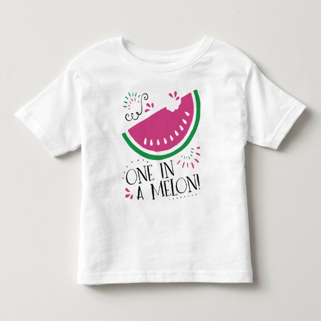Wassermelone eine in einer Melone für Baby Kleinkind T-shirt (Vorderseite)