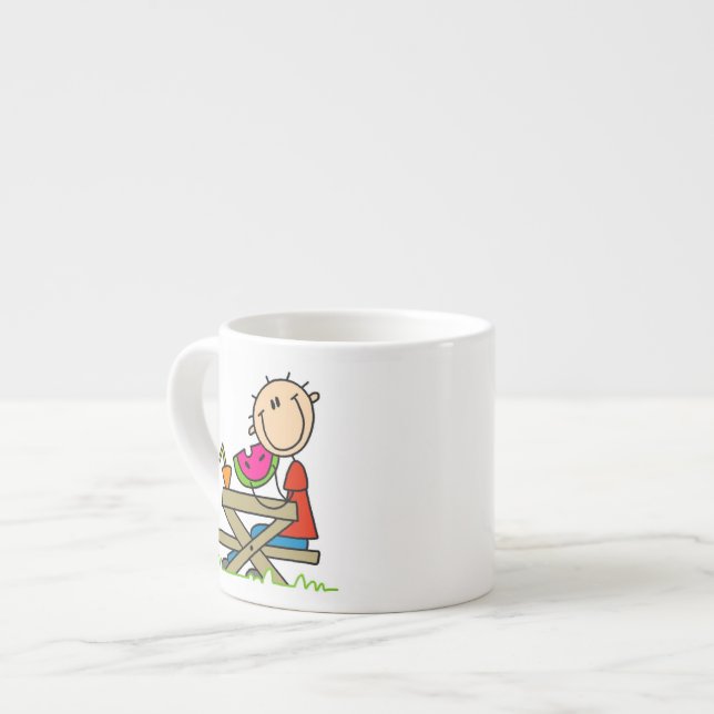 Wassermelone essen espressotasse (Vorderseite Links)