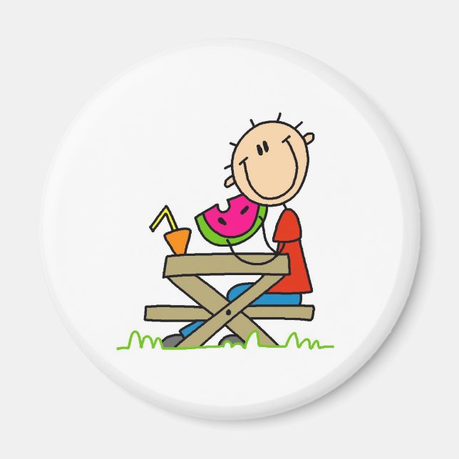 Wassermelone essen magnet (Vorne)