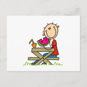 Wassermelone essen postkarte