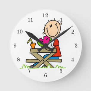 Wassermelone essen runde wanduhr