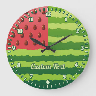 Wassermelone Flag Große Uhr