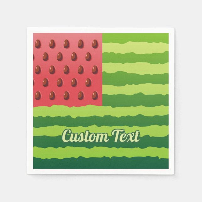 Wassermelone Flag Napkins Serviette (Vorderseite)