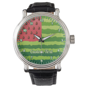 Wassermelone Flag Watch Armbanduhr