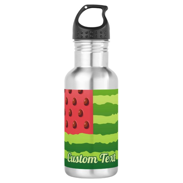 Wassermelone Flagge Edelstahlflasche Wasser (Vorderseite)