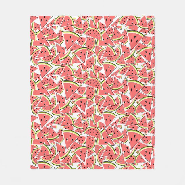 Wassermelone Fleecedecke (Vorderseite)