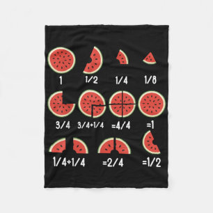 Wassermelone Fraction Mathematiker Lehrer zurück z Fleecedecke