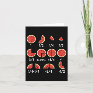 Wassermelone Fraction Mathematiker Lehrer zurück z Karte