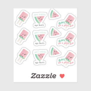 Wassermelone Frucht eins in einem Melon Pop Mix Aufkleber