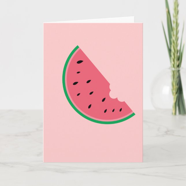 Wassermelone Frucht Süße Gesundheit Frische Karte (Vorderseite)