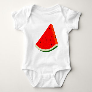 Wassermelone Fruchternte Scheibe Sommer Baby Strampler