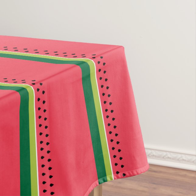 Wassermelone Fruchtpink und grüner Streifen Tischdecke (Beispiel)