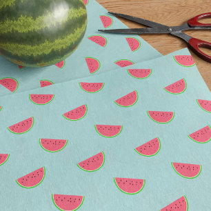 Wassermelone Fruchtscheiben Muster Aquamarines Gew Seidenpapier