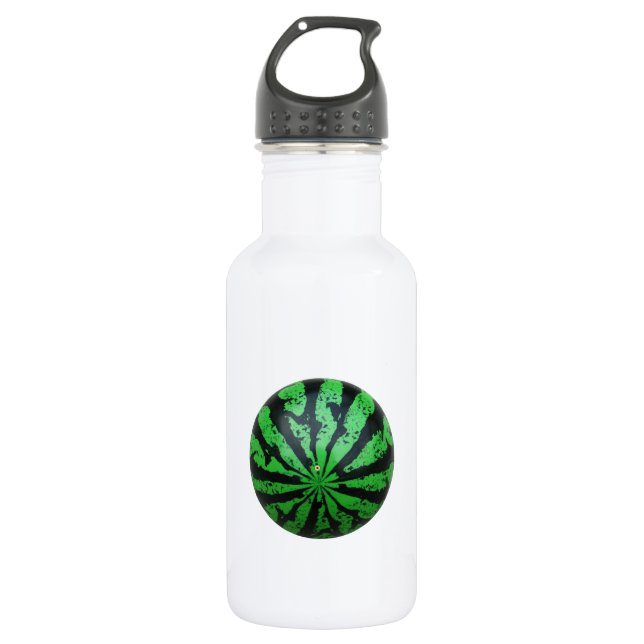Wassermelone Fußball/Fußball Edelstahlflasche (Vorderseite)