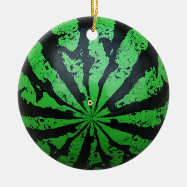 Wassermelone Fußball/Fußball Keramikornament (Vorne)
