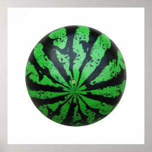 Wassermelone Fußball/Fußball Poster