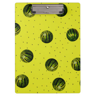 Wassermelone gelb mit Samen Klemmbrett