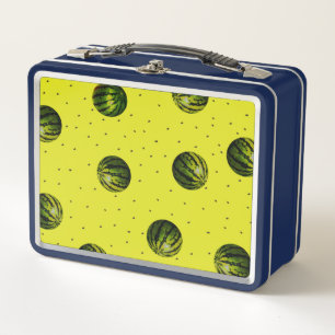 Wassermelone Gelb mit Samen Metall Lunch Box