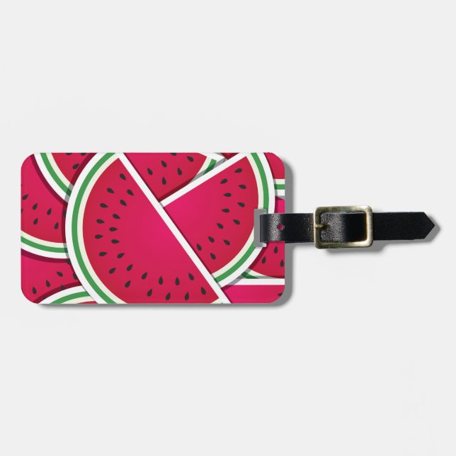 Wassermelone Gepäckanhänger (Vorderseite horizontal)