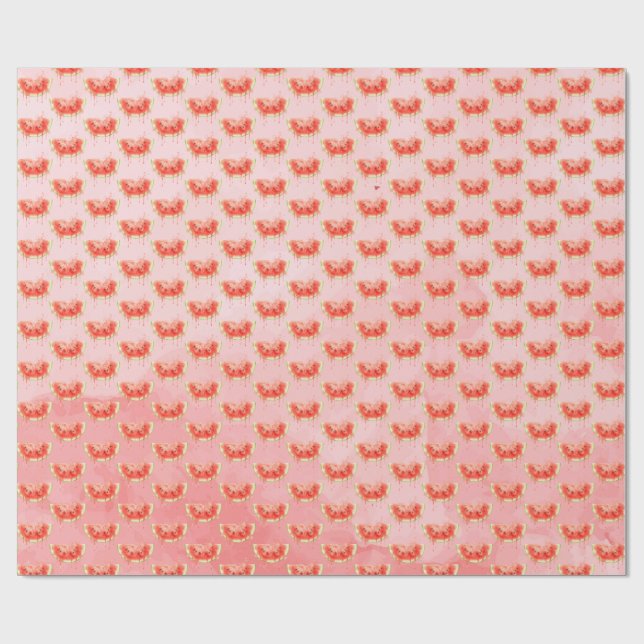 Wassermelone Geschenkpapier (Flach)