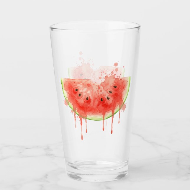 Wassermelone Glas (Vorderseite)
