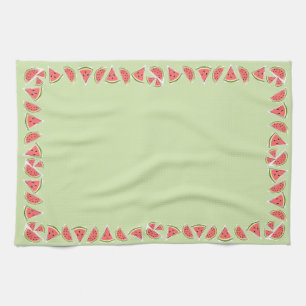 Wassermelone Green Border Küchentuch