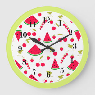 Wassermelone Große Wanduhr