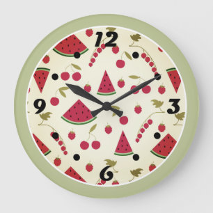 Wassermelone Große Wanduhr
