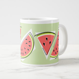 Wassermelone Grüne Linie Jumbo-Tasse