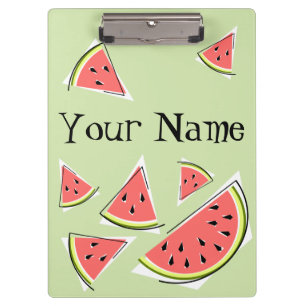Wassermelone Grüne Stücke Name Klemmbrett