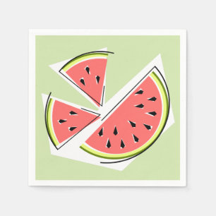 Wassermelone Grüne Stücke Servietten Papier