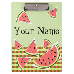 Wassermelone Grüne Teile Karo Name Klemmbrett