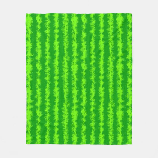 Wassermelone-grünes Sommer-Frucht-Rinde-Muster Fleecedecke (Vorderseite)