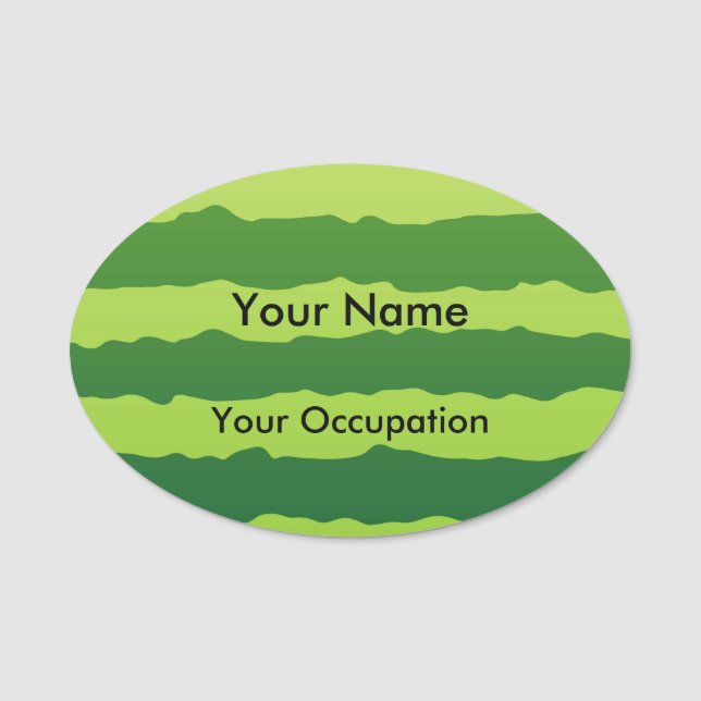 Wassermelone Hintergrund Namensschild (Vorderseite)